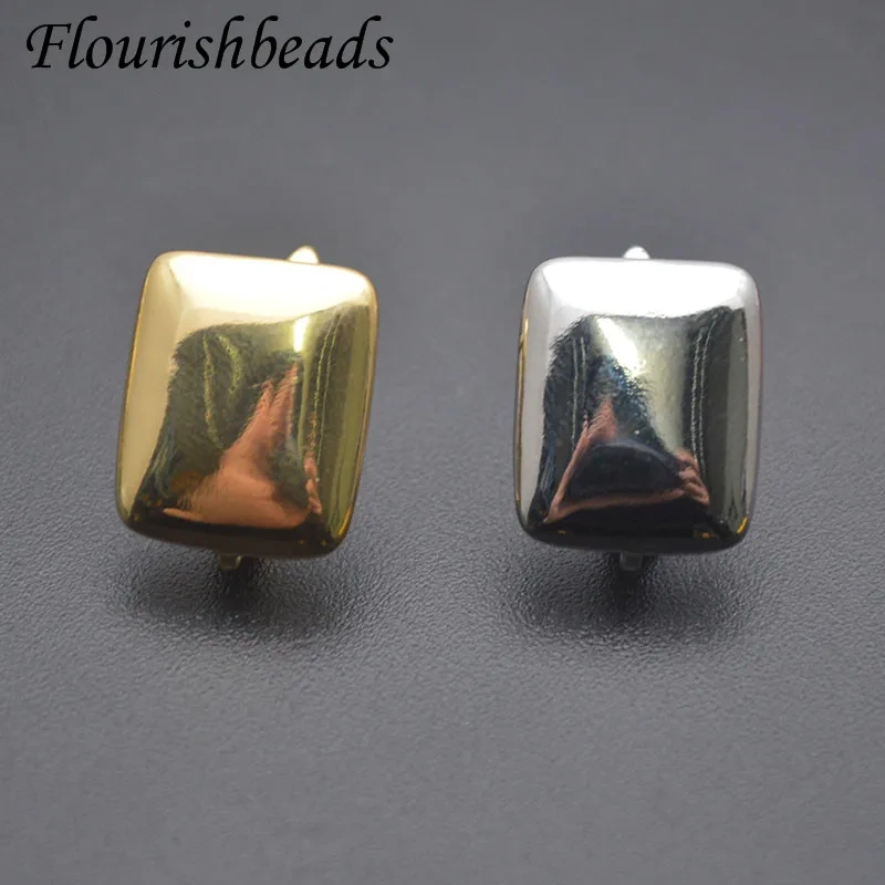 New Design Square Shape Smooth Earring Hooks Clasp Accessories Ear Buckle Earrings for  Women Jewelry Findings
