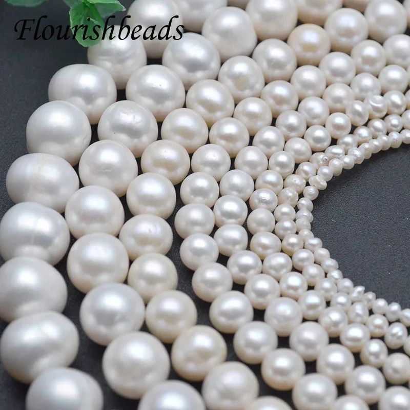 Wholesale 2.5-11mm Natural Freshwater Pearl  Round Loose Beads for Jewelry Making DIY Necklace Bracelet 2 Strands/lot