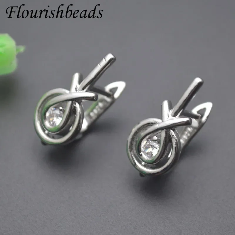 Jewelry Findings Real Gold Plated Earring Hooks Clasp for Women Handmade DIY Earrings Making Accessories 30pcs/lot