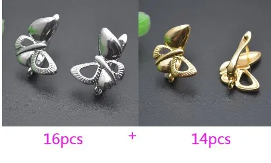 New Style High Quality Butterfly Shape Earring Hooks Ear Wire Basic Accessories for DIY Women Earrings Making 30pcs/lot