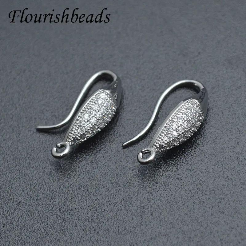 30pcs High Quality Anti Fading Gold Color Ear Wire Earring Hooks Clasp Jewelry Findings DIY Ear Accessories Supplier