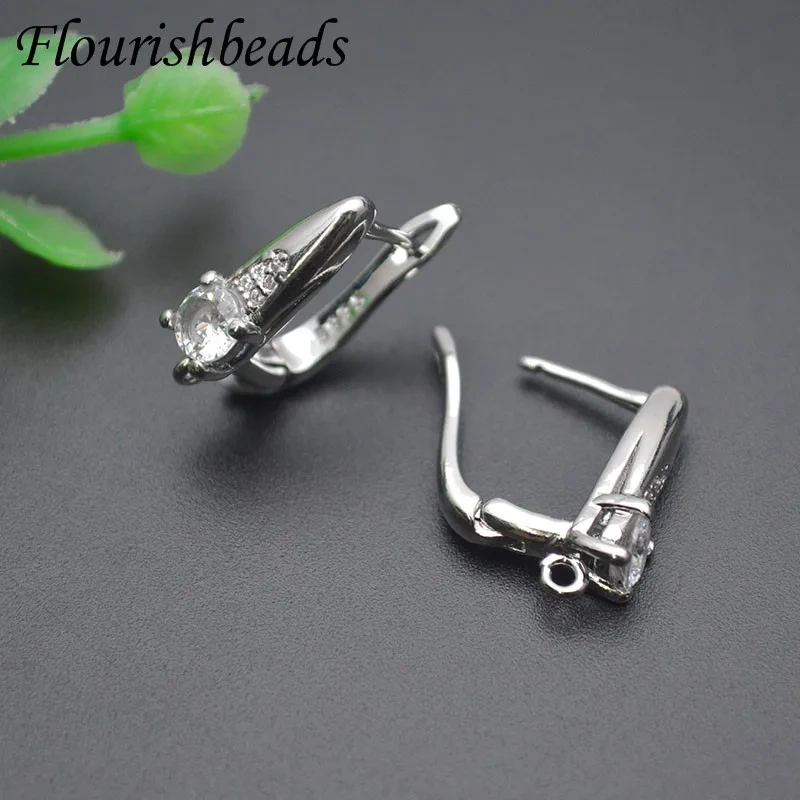 Jewelry Findings Women Handmade DIY Earrings Accessories Silver Color Basic Earring Hooks Fixture Shvenzy 30pcs/lot