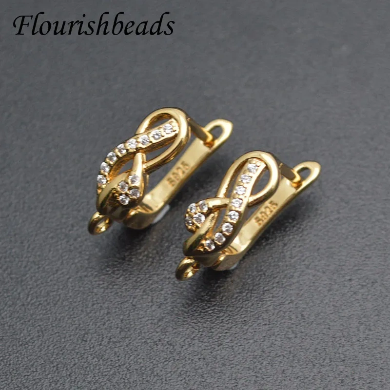 30pcs/lot 11x18mm Rhodium Gold Plating Rectangle Shape Earring Hooks DIY High Quality Color Remain Jewelry Making