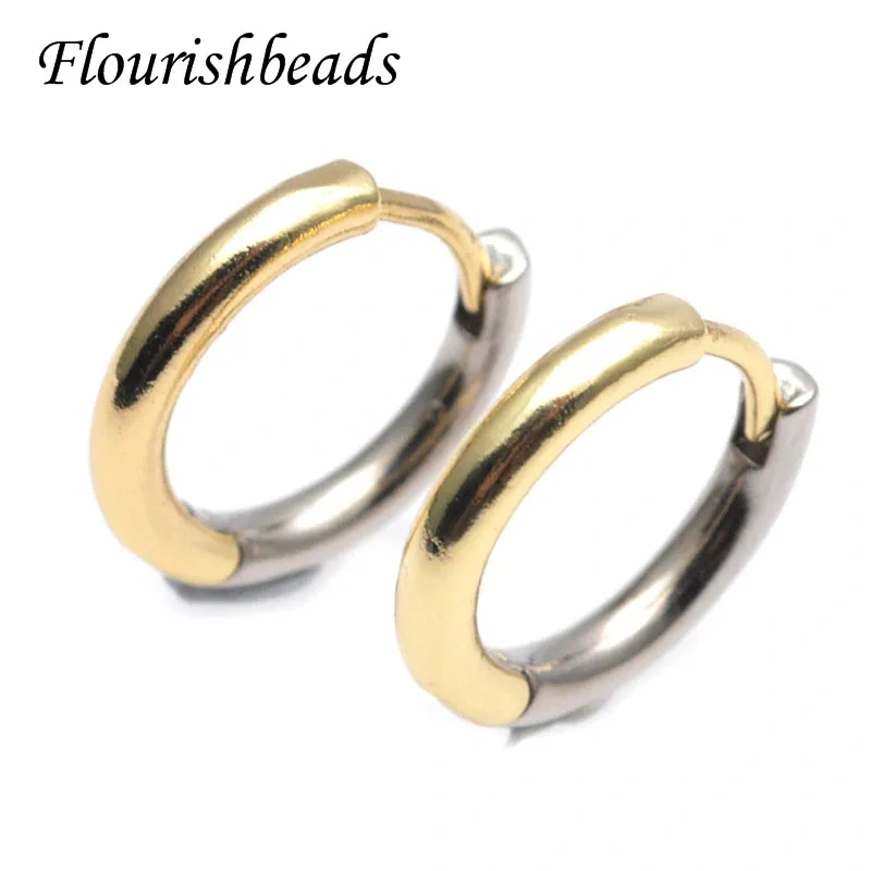 2022 New Arrived Metal Brass Gold Silver Plated Two Color Earrings Women Fashion Simple Jewelry Gifts 30pcs/lot