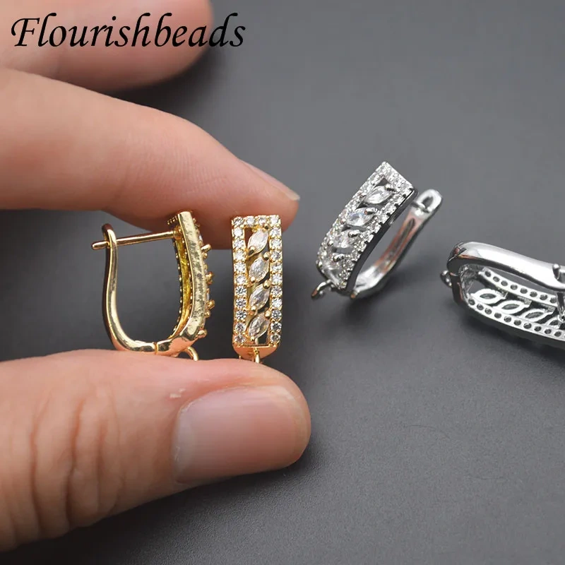 30pcs/lot 18k Real Gold Plated Handmade Basic Shvenzy Earring Hooks Ear Wire Accessories for DIY Earring Jewelry Making
