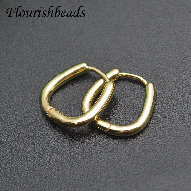 30pcs/lot Various Styles Geometric Hoop Earrings Hooks Clasp for Women Men Party Jewelry Nickel Free Accessoriess