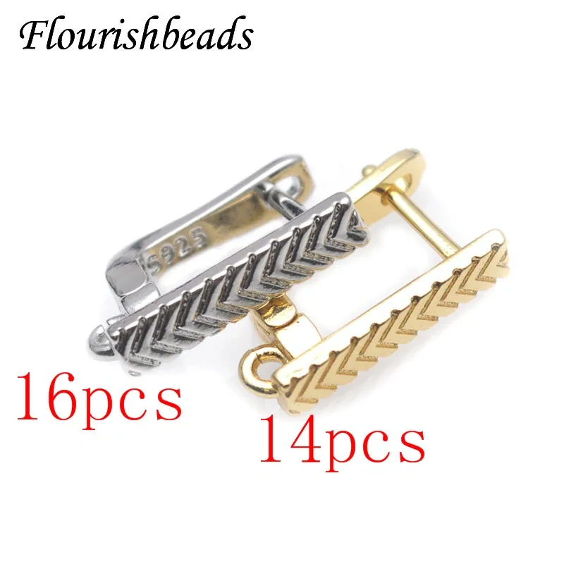 Metal Copper Gold Plated Nickel Free Earring Hooks For Women Handmade DIY Jewelry Accessories 30pcs/lot