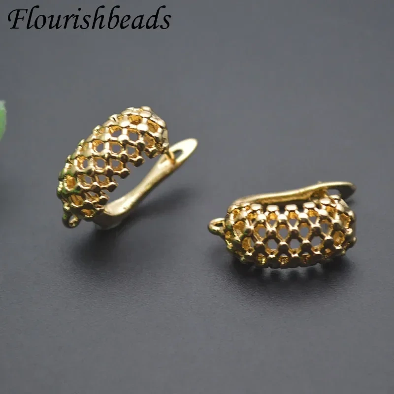 New Design 15x17mm Metal Nickel Free Mesh Shape Earring Hooks for Jewelry Findings 30pcs/lot