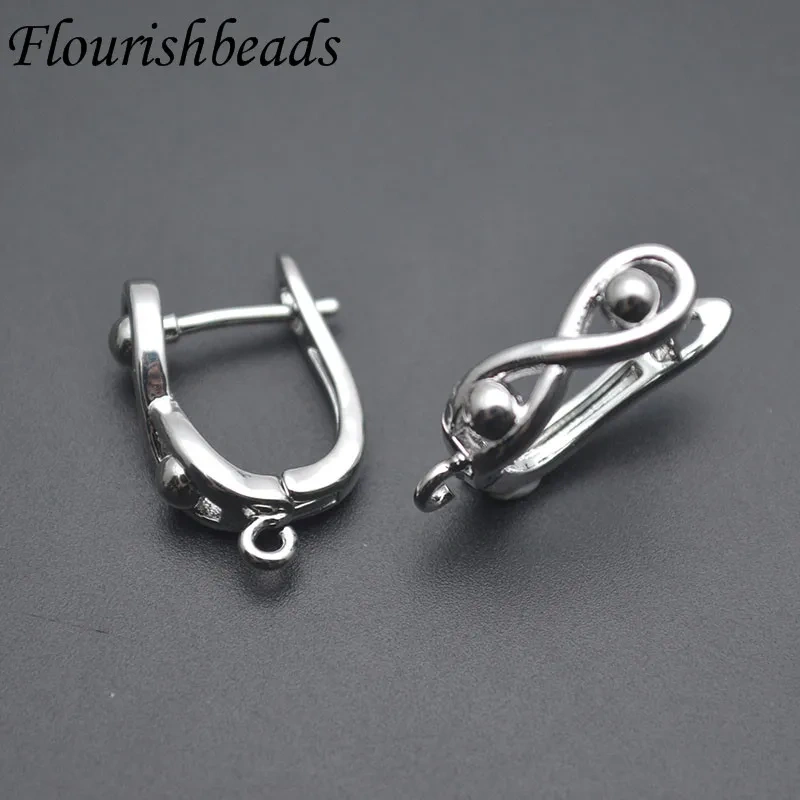 18k Gold Plated Earring Hooks Plain Ear Wire Clasp for DIY Handmade Dangle Earrings Jewelry Making Accessories 30pcs/lot