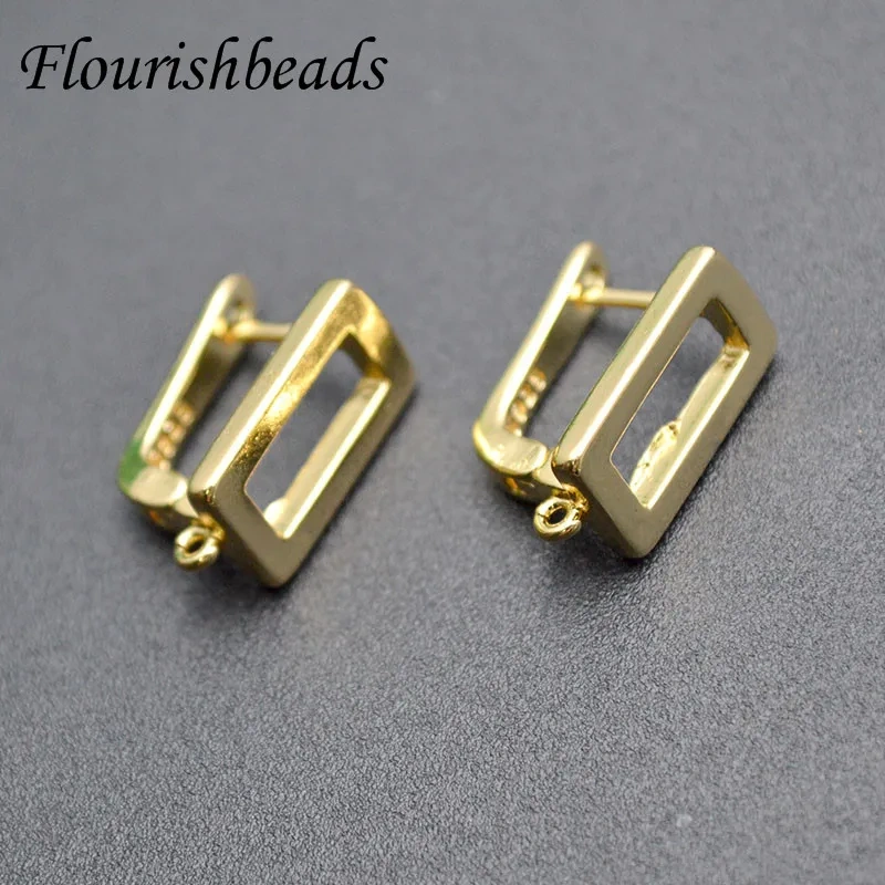30pcs Nickle Free High Quality Metal Copper Square Shape Dangle Earring Hooks DIY for Jewelry Making Supplier