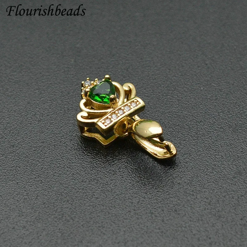 30pcs Handicraft Jewelry Clamp Pinch Clip Bail Charms Hooks Accessories for Women Gems Earrings Necklace Jewelry Making