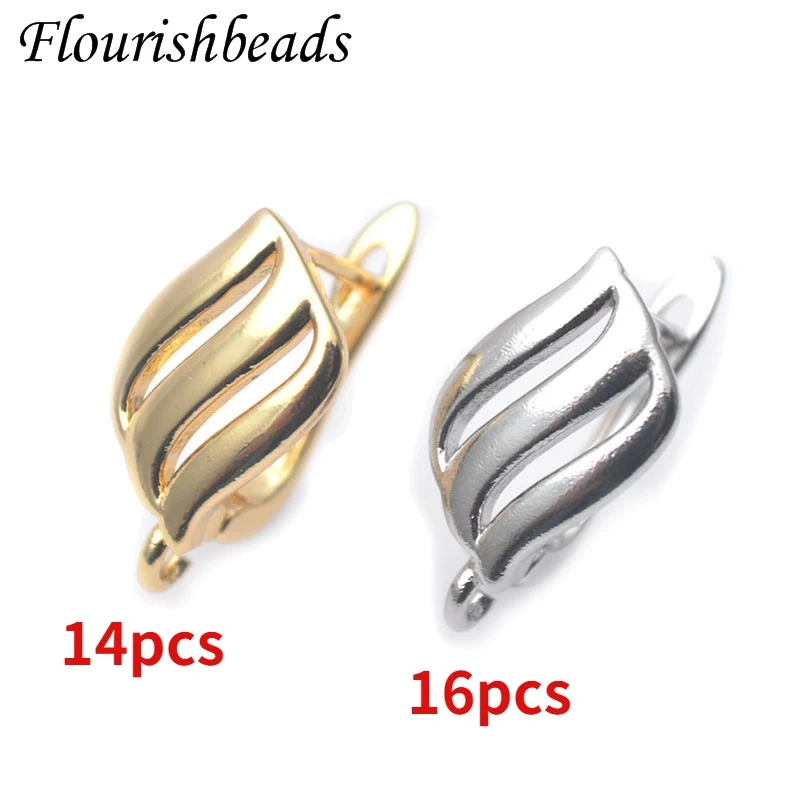 18k Gold Color  Leaf Shape Earring Hooks Earwire Shvenzy Accessories for Handmade DIY Halloween Thanksgiving Fashion Gifts