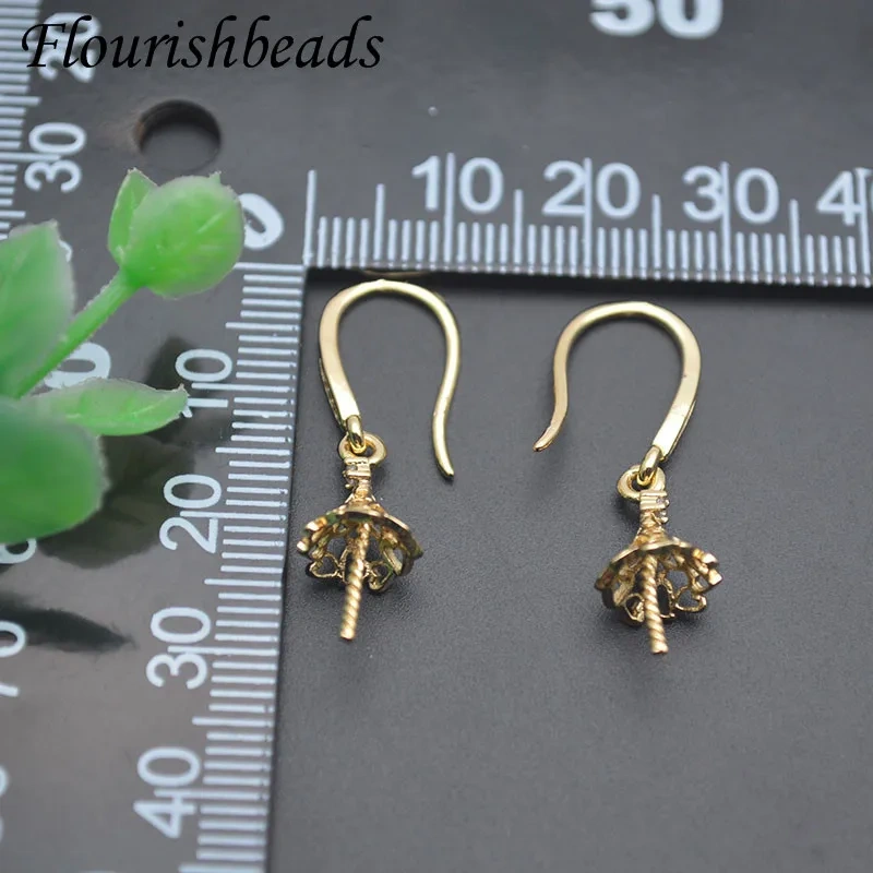 13x30mm Double Layered Stud Earrings Screw Pin Ear Wire Accessories for Women DIY Jewelry Making 30pcs/lot