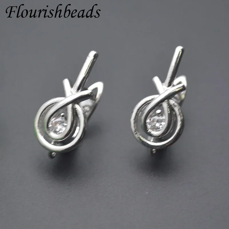 Jewelry Findings Real Gold Plated Earring Hooks Clasp for Women Handmade DIY Earrings Making Accessories 30pcs/lot