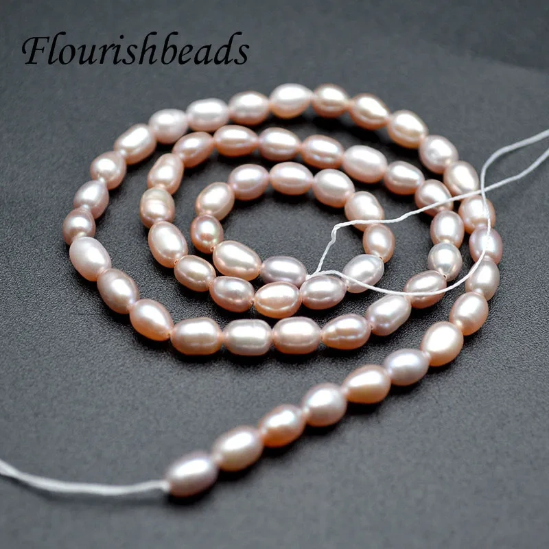 Natural White Fresh Water Pearl 4X6mm Rice Loose Beads Fit Fashion Jewelry making