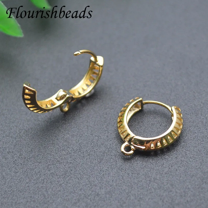 15x15mm Gold Color Anti Fading Nickel Free Plain Earring Hooks Leverback for DIY Jewelry Making Accessories 30-50pcs/lot