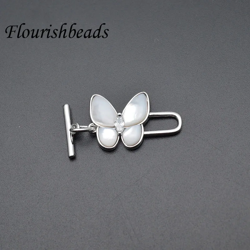 Various Styles Luxury Gold Color Butterfly Shape Shell Oggle OT Clasps Hooks for  DIY Jewelry Findings Accessories 10pcs/lot