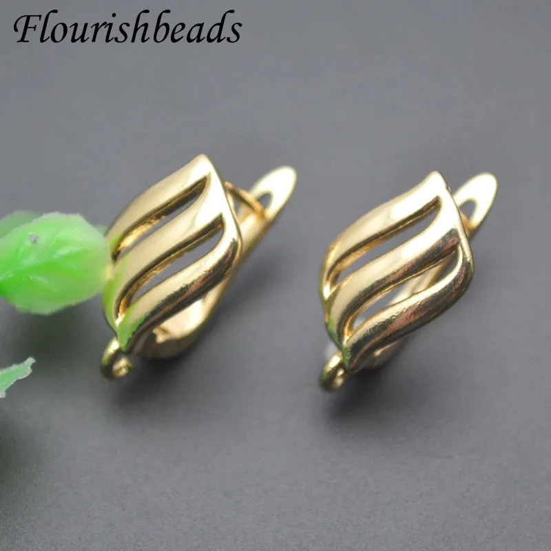 18k Gold Color  Leaf Shape Earring Hooks Earwire Shvenzy Accessories for Handmade DIY Halloween Thanksgiving Fashion Gifts