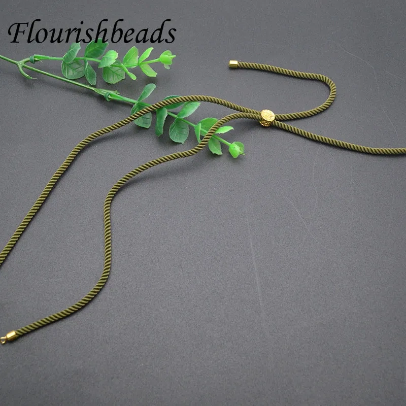 Hight Quality 32Cm Thickness Long Braided Cord Thread Slide Movable Necklaces Bracelet Chains Jewelry Making 50pc Per Lot