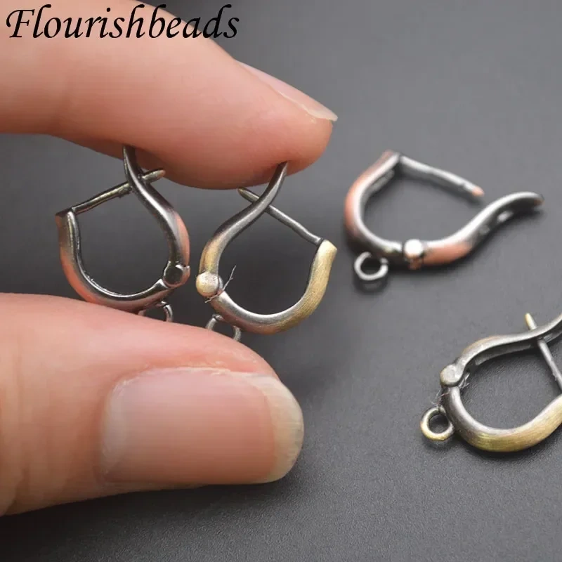 New 30pcs/lot Metal Copper Antique Bronze Earring Hooks Clasp Accessories for Women DIY Retro Earrings Jewelry Findings