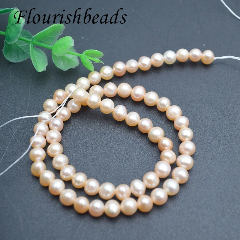 6-6.5mm Natural Freshwater Pearl Beads Potato Shaped Loose Beads for DIY Necklace Jewelry Making Accessories