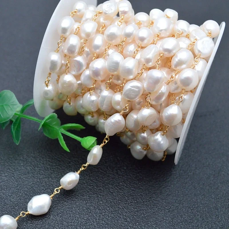 5 Meters/lot High Quality Irregular Pearl Chains Beads for DIY Eyeglasses Chain Necklace Supplies Jewelry Making Wholesale