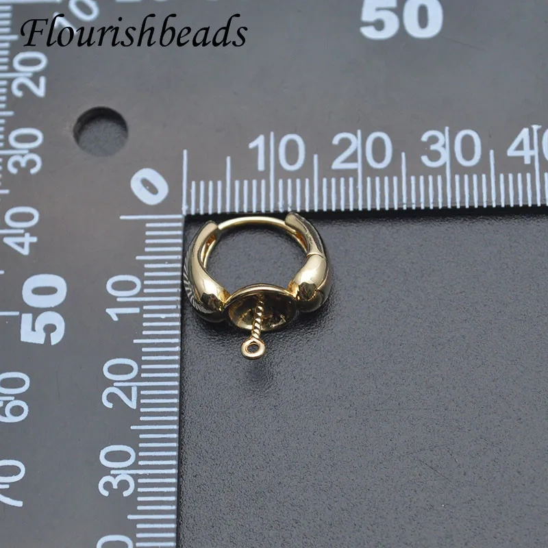 High Quality Smooth with Hole Gold Color Earring Hooks Clasp DIY Ladies Handmade Ear Jewelry Making 30pcs