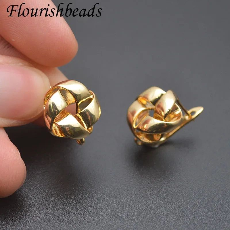 New Design Geometric Twisted Shape Ear Hook Basic Earwire Schwenzy for Dangle Earrings Making 30pcs/lot