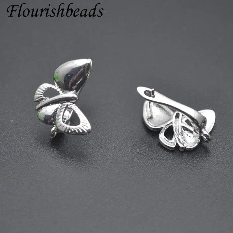 New Style High Quality Butterfly Shape Earring Hooks Ear Wire Basic Accessories for DIY Women Earrings Making 30pcs/lot