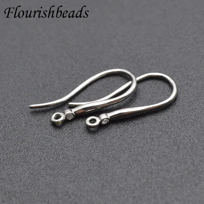 50pcs/lot High Quality Nickle Free Anti-rust Real Gold  Plated Fishwire Earring Hooks Metal Jewelry Findings Accessories