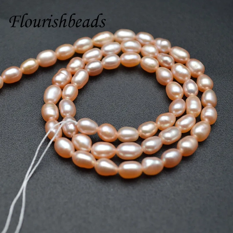 Natural White Fresh Water Pearl 4X6mm Rice Loose Beads Fit Fashion Jewelry making