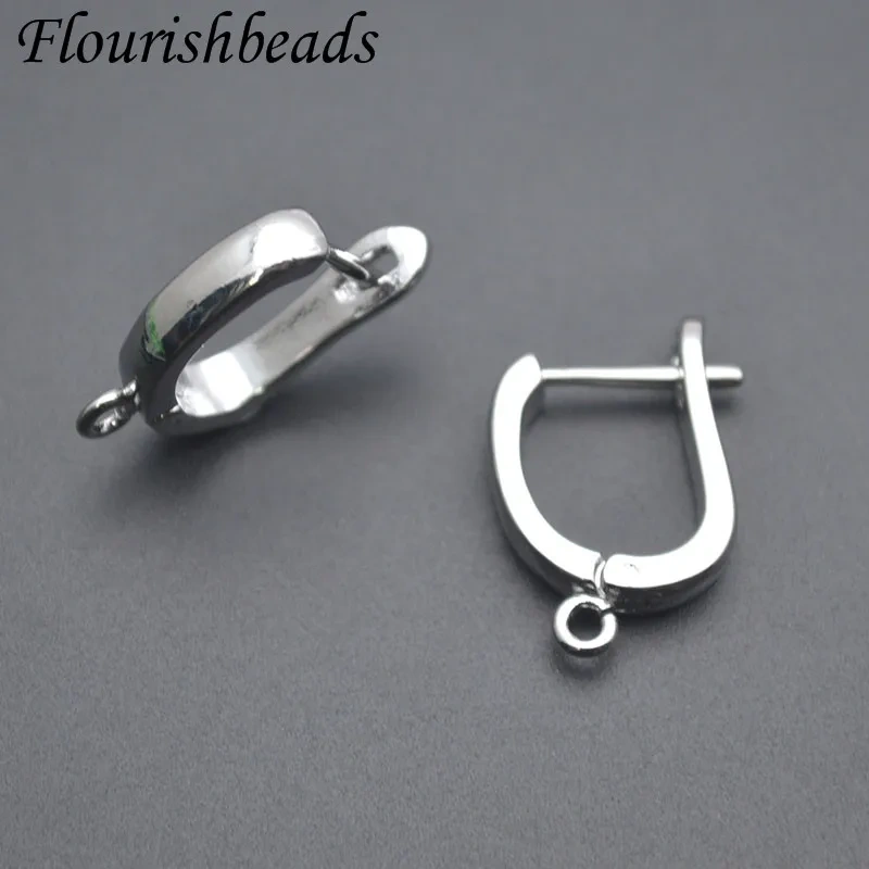 Jewelry Findings Metal Copper Gold Silver Color Earrings Hooks Clasp Settings for DIY Fashion Earrings 30pcs/lot