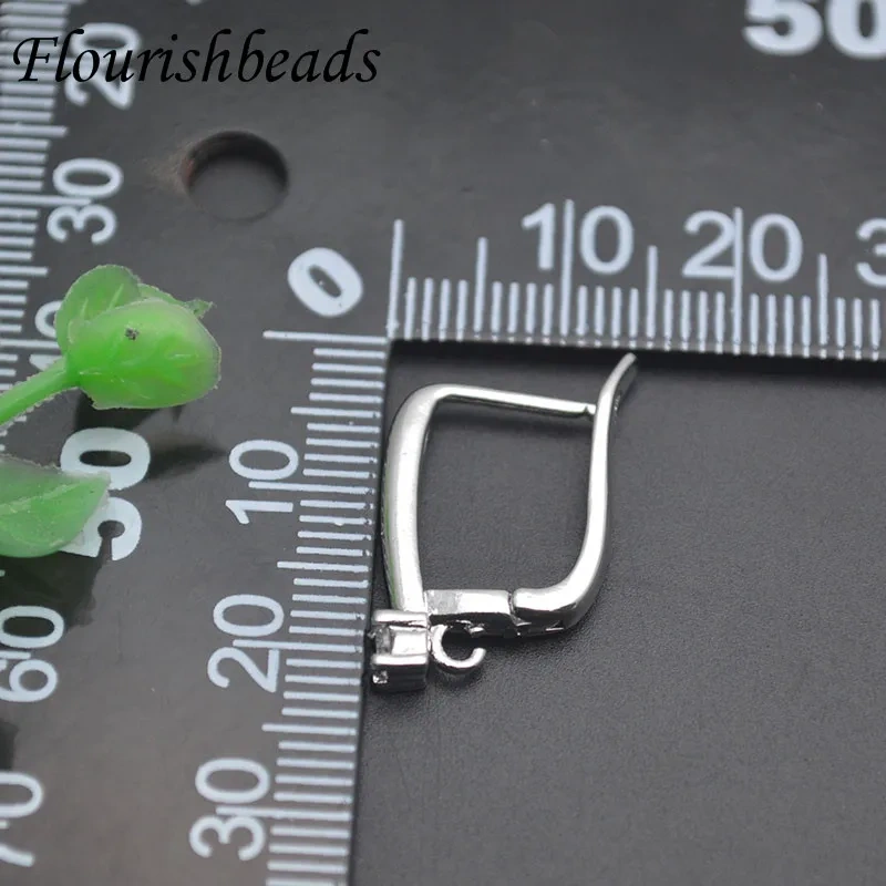 Jewelry Findings Rhodium Color  Basic Ear Wire Fastener Earring Hooks Accessories for Women DIY Earrings Making 30pcs/lot