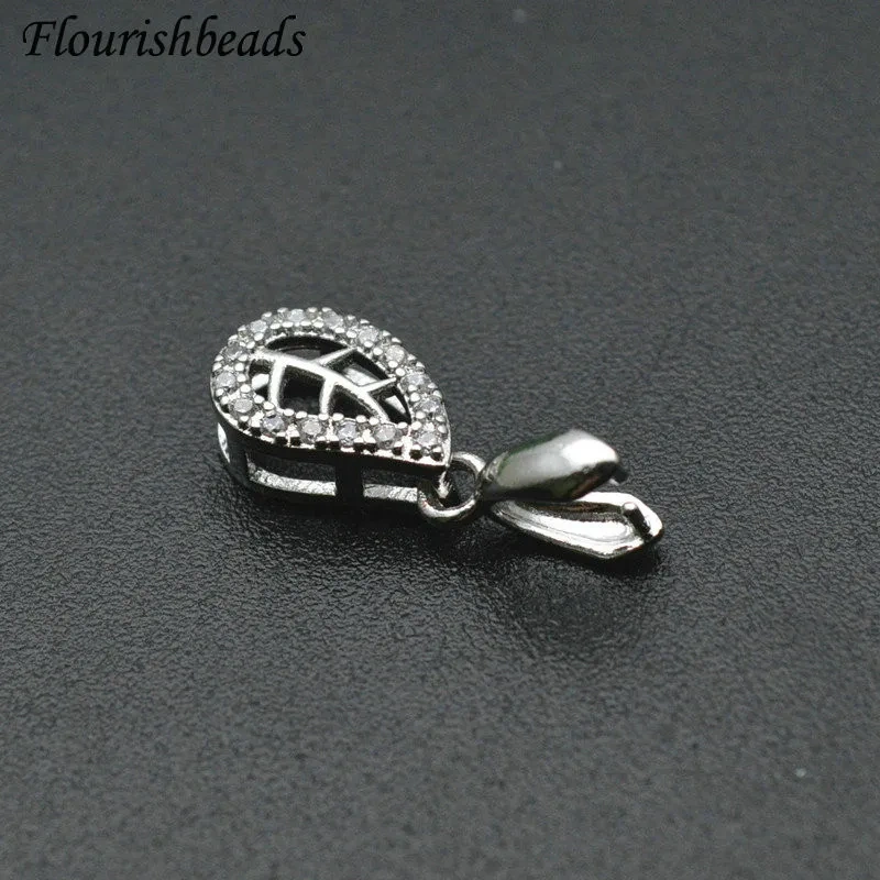30pcs Handicraft Jewelry Clamp Pinch Clip Bail Charms Hooks Accessories for Women Gems Earrings Necklace Jewelry Making