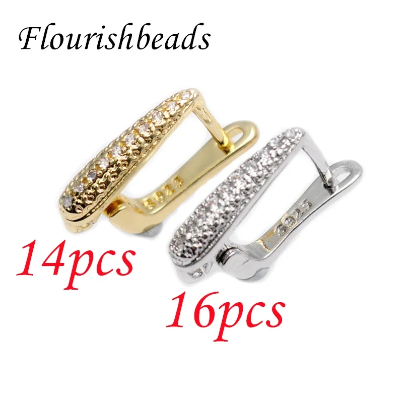 30pcs/lot 11x18mm Metal Copper Gold Plating Anti Fade Arched Earring Hooks for Quality Jewelry Making Accessories