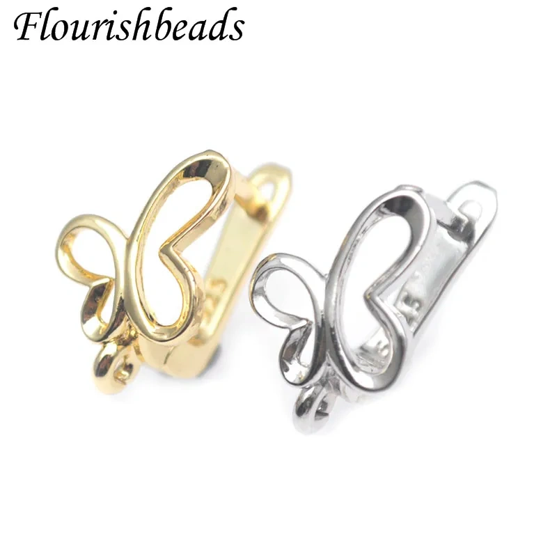 Elegant Nickel Free Gold Silver Color Butterfly Shape Earring Hooks DIY Dangle Fashion Earring Jewelry Making 30pcs/lot