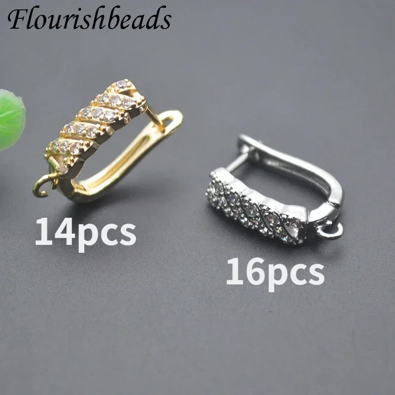 Copper Gold Plated Anti Fading Earring Hooks Ear Wire for Women Handmade DIY Decorative Dangle Earrings Jewelry Making 30pcs