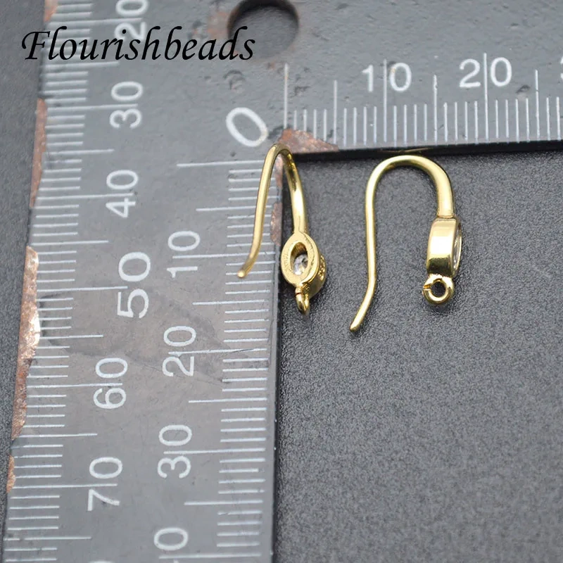 Multiple Colour Nickle Free Cubic Zircon CZ Beads Paved Earring Hooks DIY for High Quality Jewelry Making Supplier 30pcs/lot