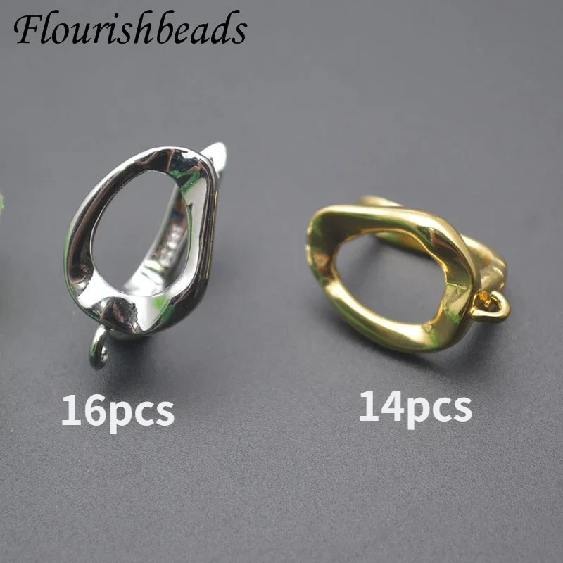 18k Real Gold Plated Smooth Waterwave Earring Hooks Clasp for DIYnickel Free Jewelry Making Accessories