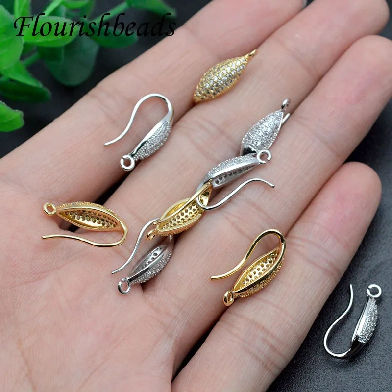 30pcs High Quality Anti Fading Gold Color Ear Wire Earring Hooks Clasp Jewelry Findings DIY Ear Accessories Supplier