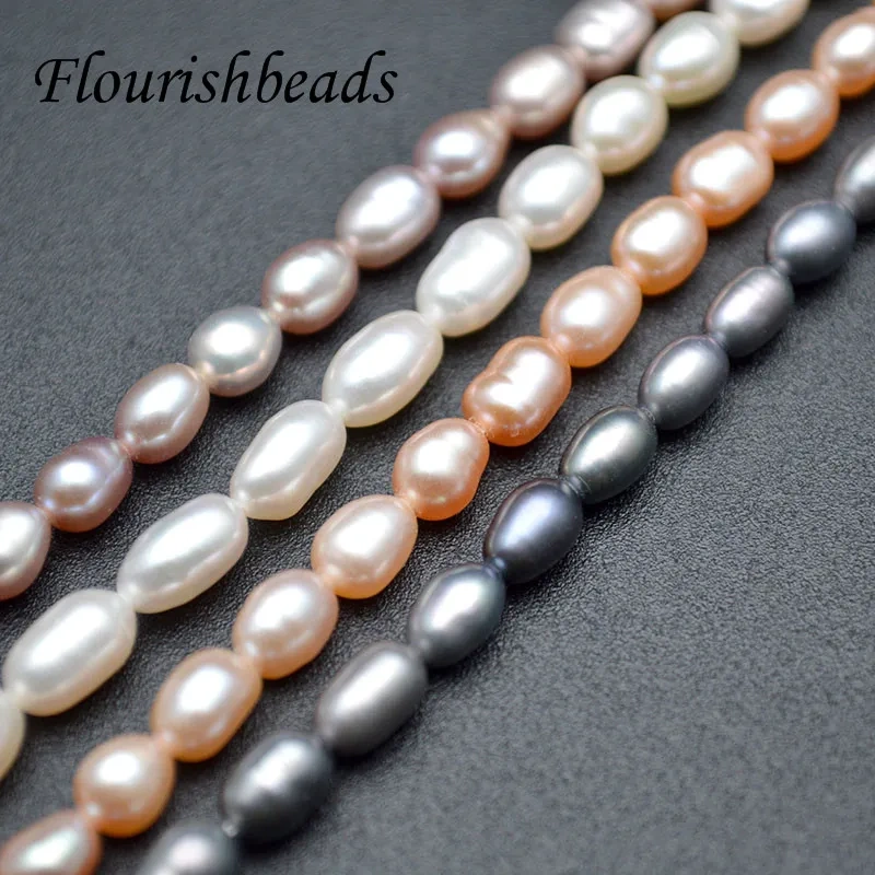 Natural White Fresh Water Pearl 4X6mm Rice Loose Beads Fit Fashion Jewelry making