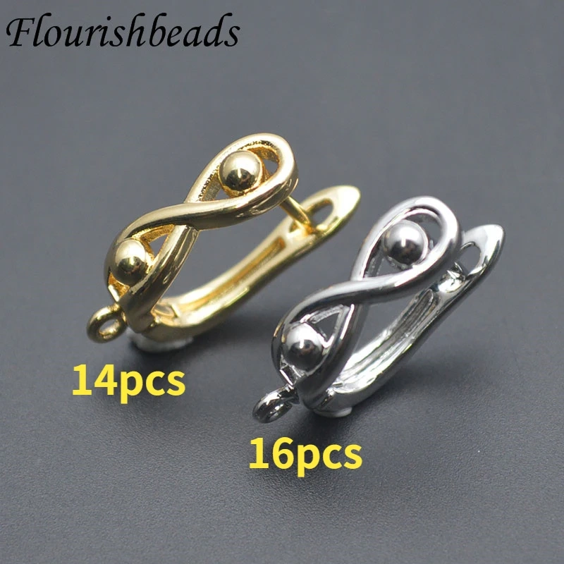 18k Gold Plated Earring Hooks Plain Ear Wire Clasp for DIY Handmade Dangle Earrings Jewelry Making Accessories 30pcs/lot