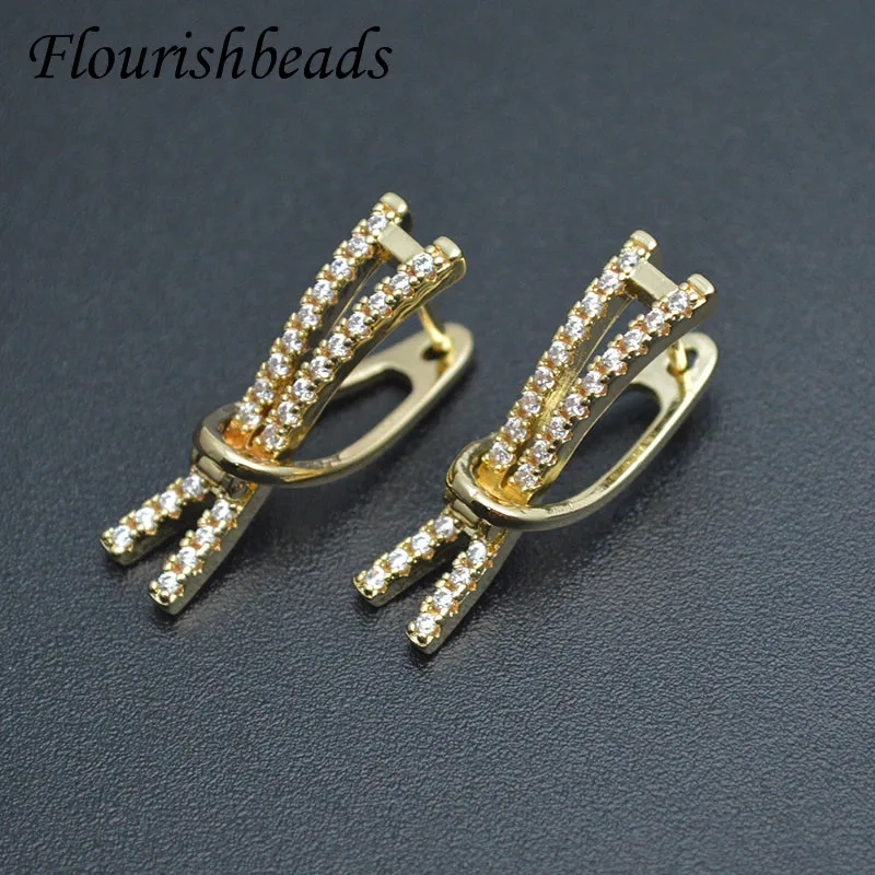 Unique Shape 13x27mm Nickel Free Gold Color Earring Clasp Hooks Shvenzy Ear Wire DIY Accessories Jewelry Making Supplies