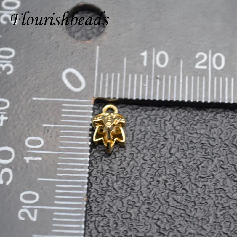 Nickle Free CZ Paved Gold Rhodium Plating Maple Leaf Shape Pendant Bails Pinch Clip Clasp for Earring Jewelry Making 50pcs