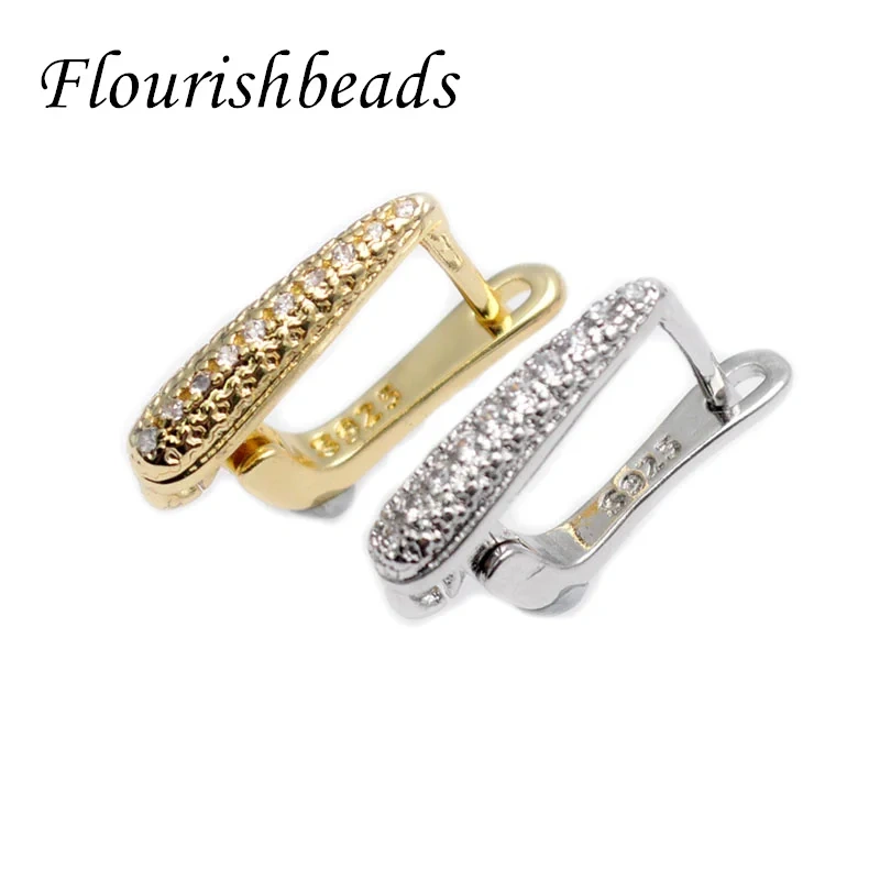 30pcs/lot 11x18mm Metal Copper Gold Plating Anti Fade Arched Earring Hooks for Quality Jewelry Making Accessories