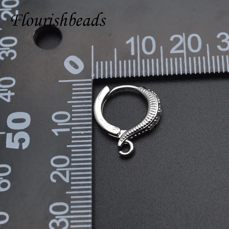 20pcs Nickle Free CZ Beas Paved Gold Plating Round Earring Hooks for Dangle Earring Jewelry Making Supplier