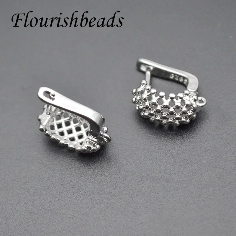 New Design 15x17mm Metal Nickel Free Mesh Shape Earring Hooks for Jewelry Findings 30pcs/lot