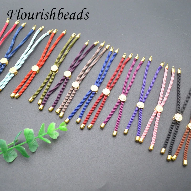 Wholesale 100pc 30 Colors Colorful  2.5mm Thickness Braided Cord Thread Slide Movable  Bracelet Chains Jewelry Making