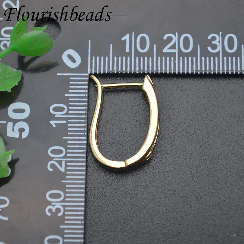 20pcs/lot Fashion  Earring Big Size White Zircon Paved Earrings Woman Geometric Design Jewelry Party Gift Gold Color