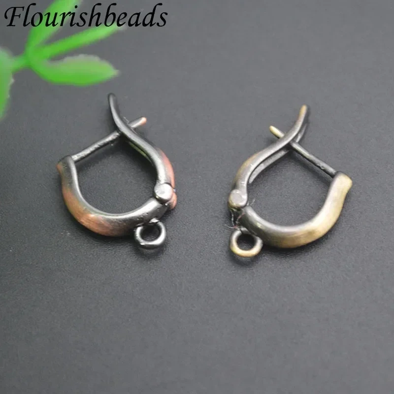 New 30pcs/lot Metal Copper Antique Bronze Earring Hooks Clasp Accessories for Women DIY Retro Earrings Jewelry Findings